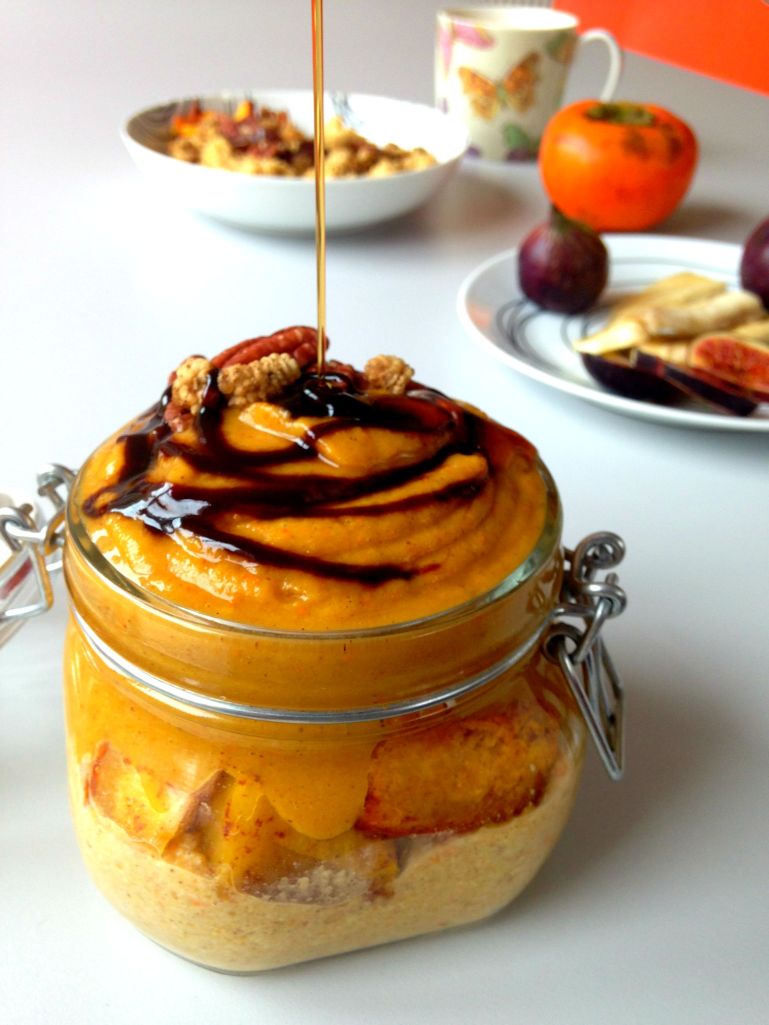 Pumpkin Pie Oatmeal Custard Jar